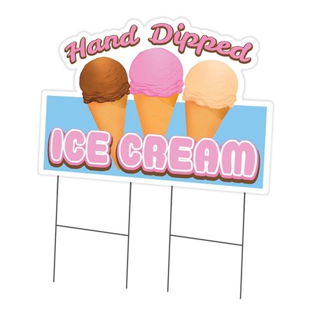 AMISTAD 24 x 36 in. Yard Sign & Stake - Hand Dipped Ice Cream AM2161785